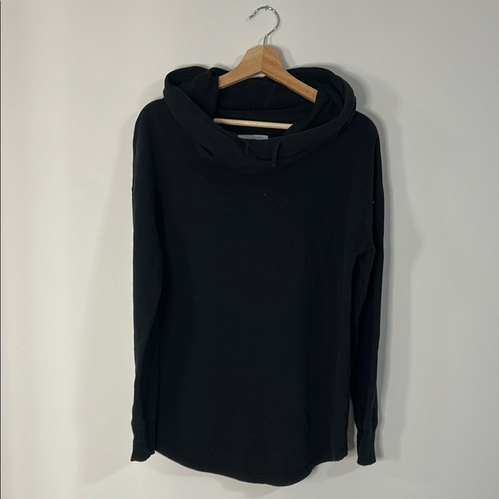 Black Cowl Neck Hoodie